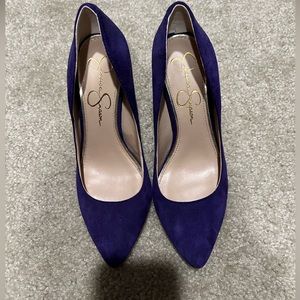 Jessica Simpson purple heels.